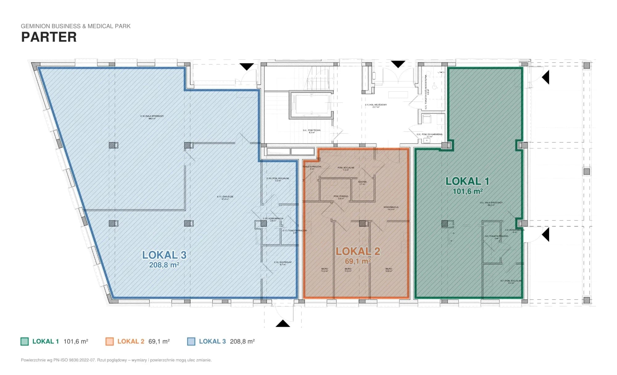 Rzut parteru - Geminion Medical & Business Park