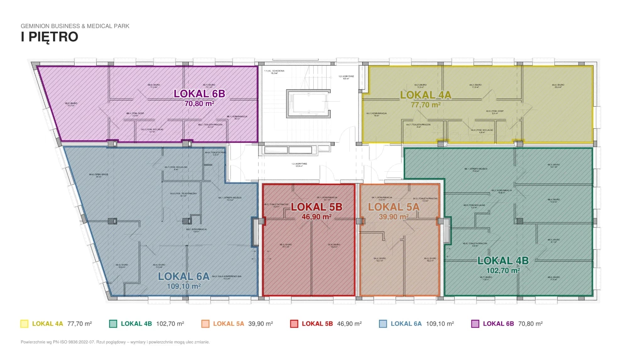 Rzut I piętra - Geminion Medical & Business Park