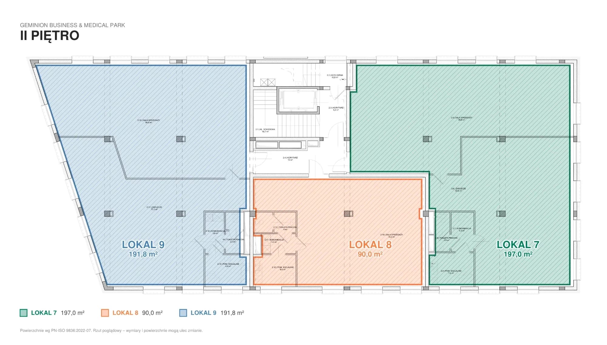 Rzut II piętra - Geminion Medical & Business Park